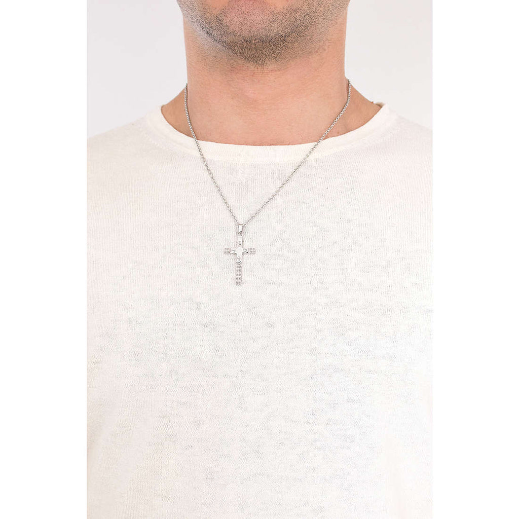 Halskette Herrenschmuck Sector Spirit mit Kreuz aus Stahl szq13