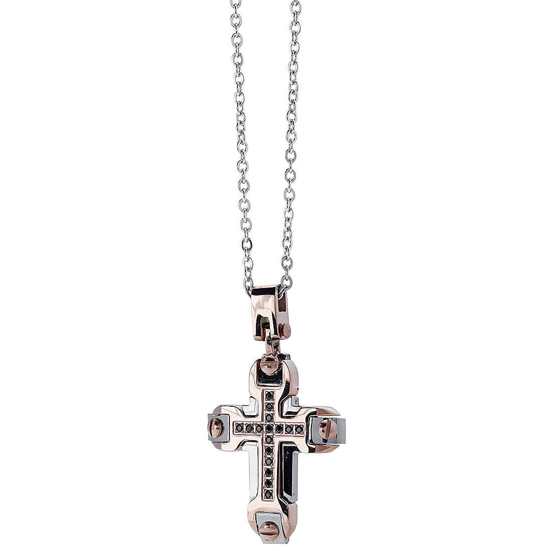 Collana uomo gioiello Comete Costellation con croce ugl 709