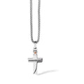 Collana uomo gioiello Comete Zip con croce ugl 521