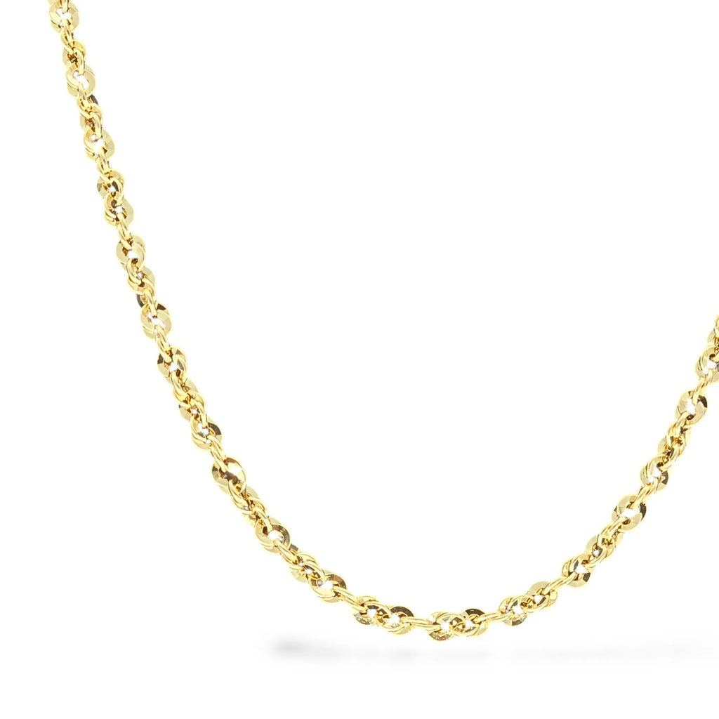 Collana uomo in oro giallo 18kt stile america 60 cm