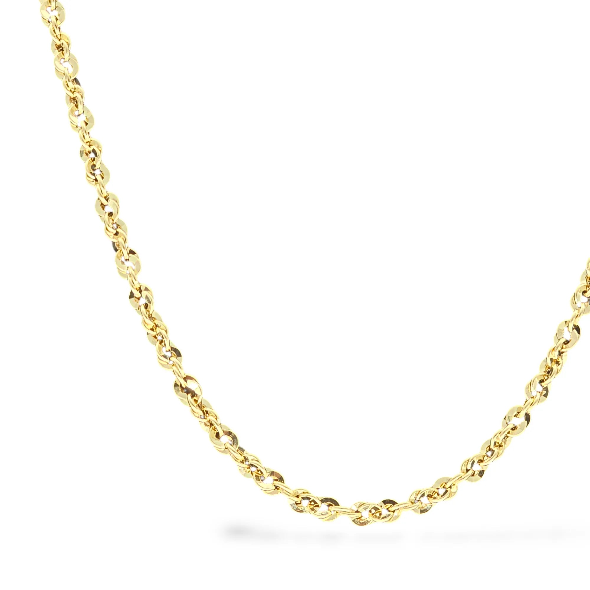 Collana uomo in oro giallo 18kt stile america 60 cm