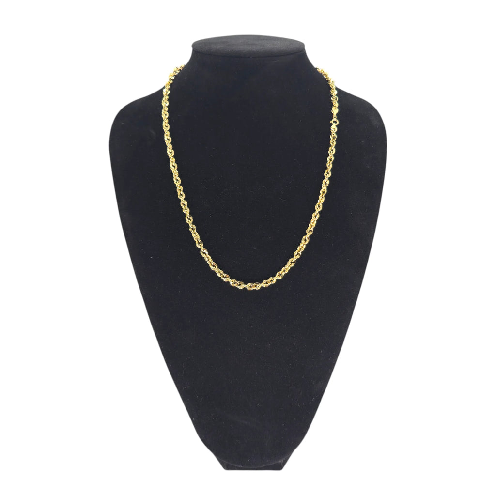 Collana uomo in oro giallo 18kt stile america 60 cm