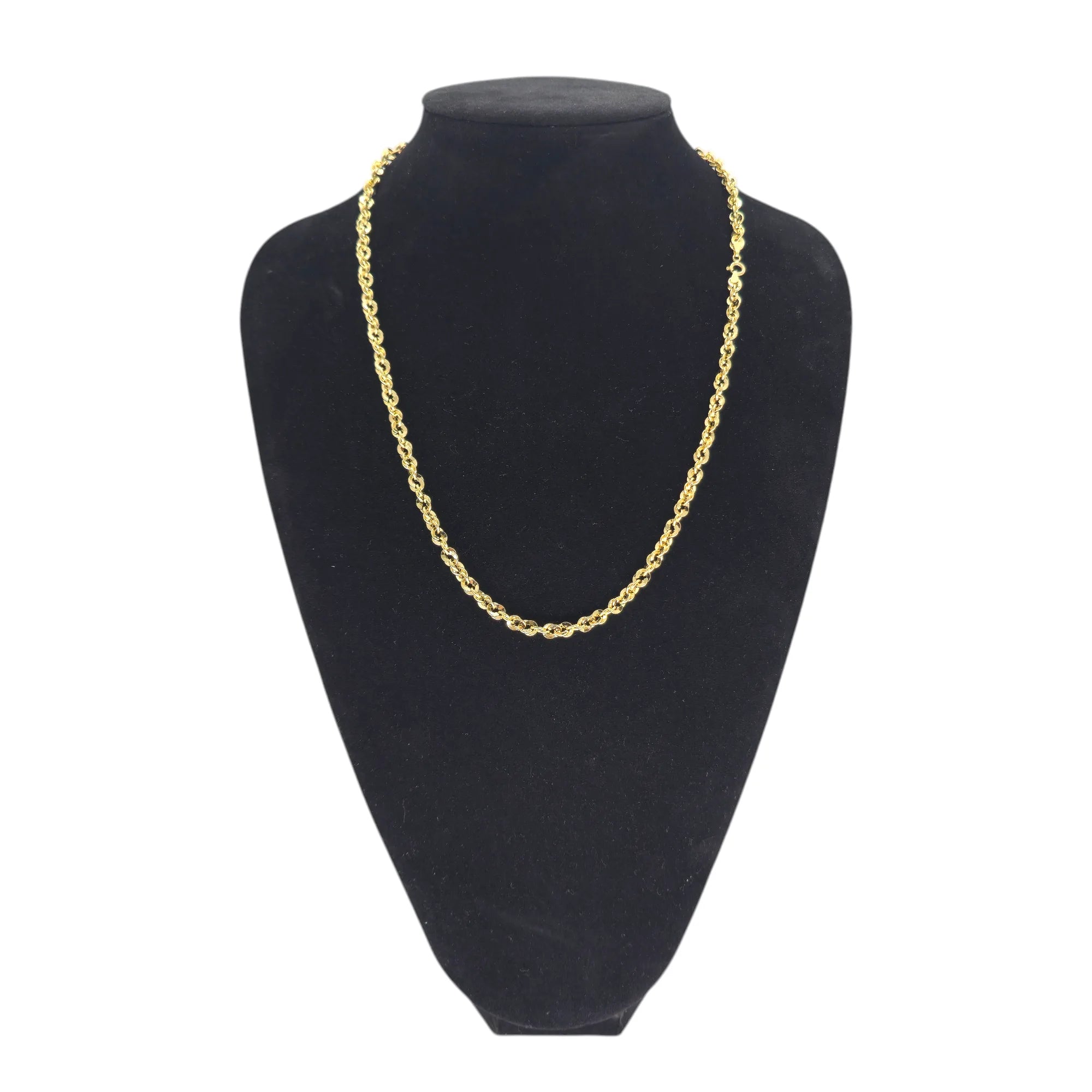 Collana uomo in oro giallo 18kt stile america 60 cm