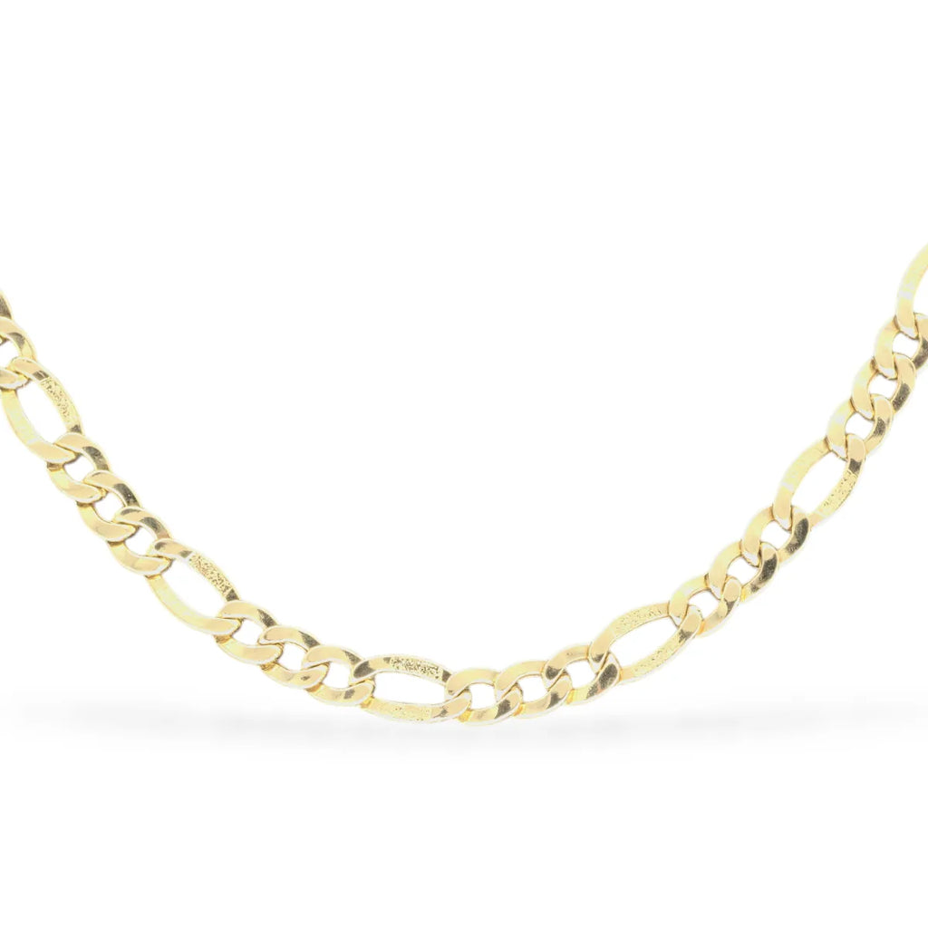 Herrenhalskette Figaro-Muster aus 18 Karat Gelbgold