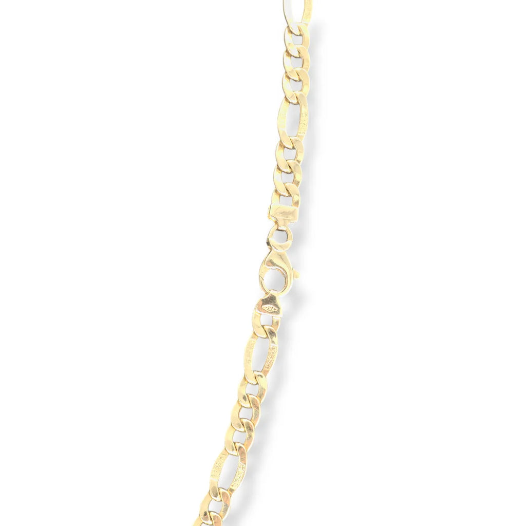 Herrenhalskette Figaro-Muster aus 18 Karat Gelbgold