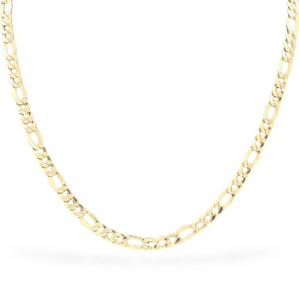 Herrenhalskette Figaro-Muster aus 18 Karat Gelbgold