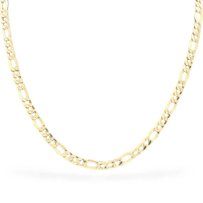 Collier homme maille figaro en Or jaune 18K