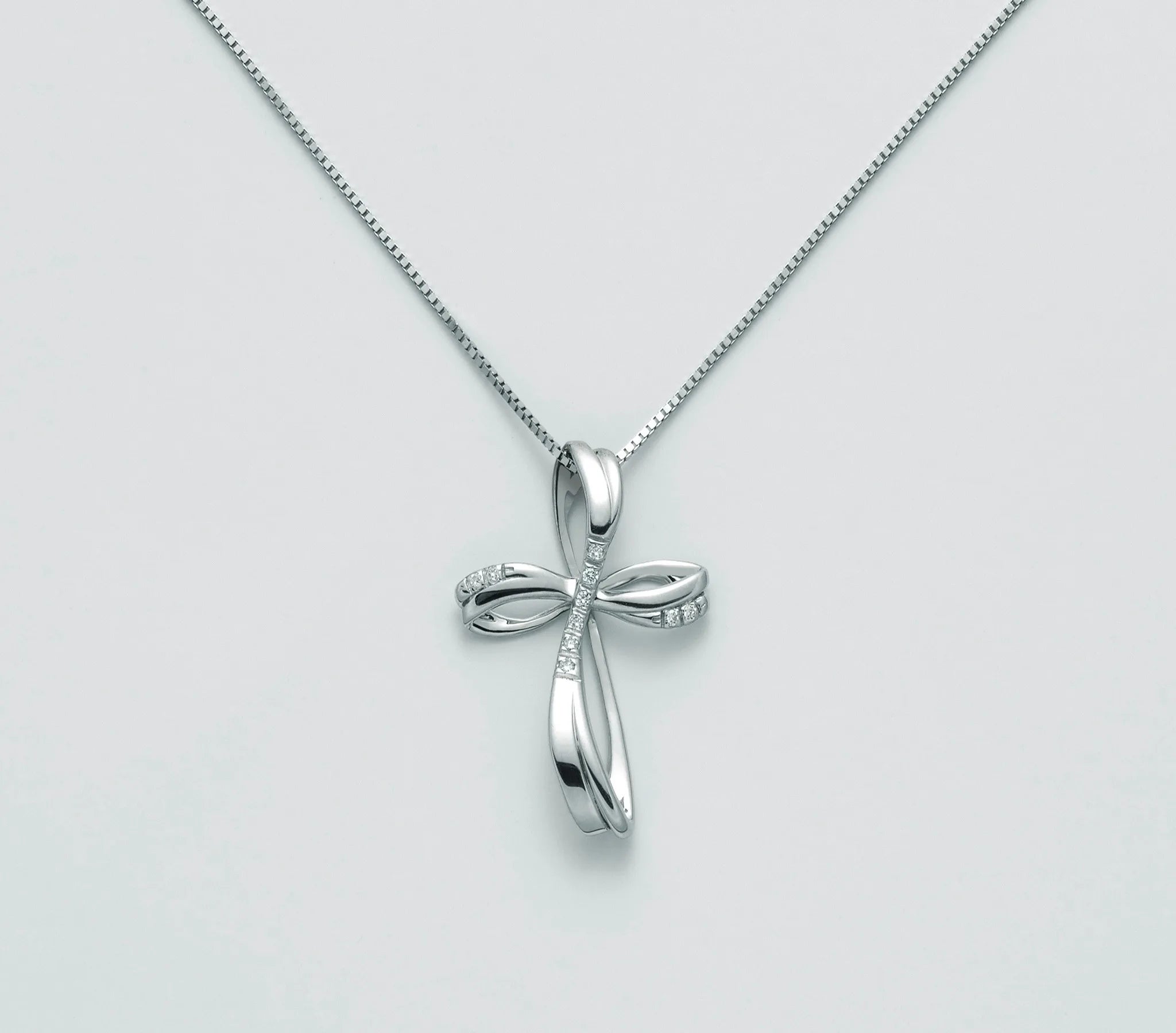 Collier croce in oro e diamanti Yukiko cld4229y