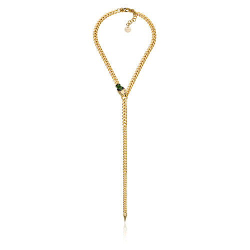 Collier di catena grumetta con serpente Unoaerre donna 2121