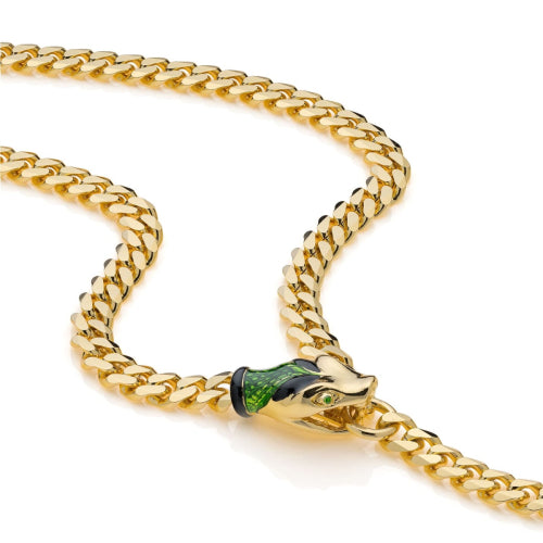 Collier di catena grumetta con serpente Unoaerre donna 2121