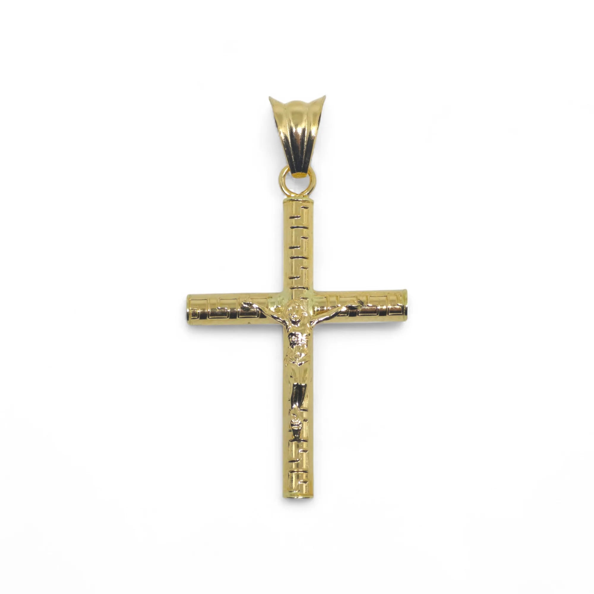 Großes Kreuz aus 18 Karat Gelbgold mit Christusfigur