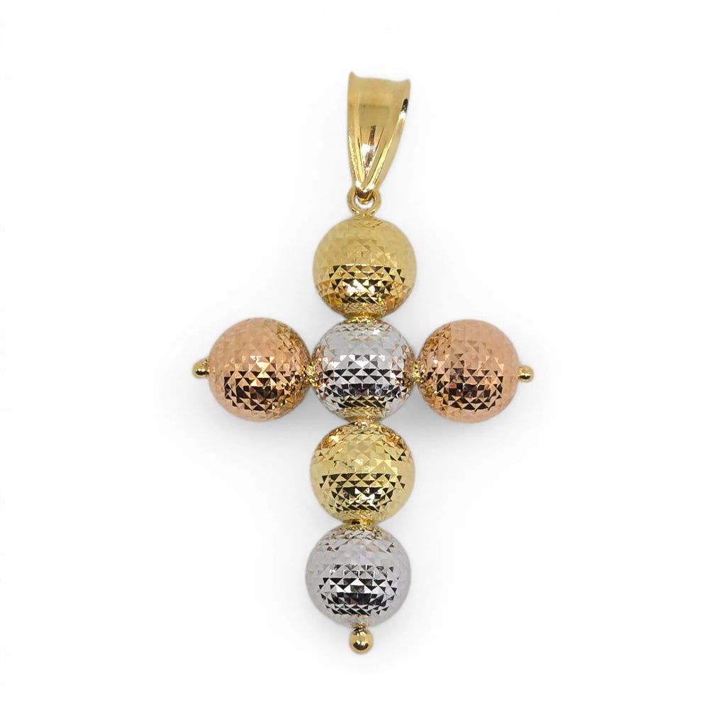 Croce in Oro 18kt 750 Tricolore Eleganza e Simbolismo