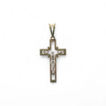 Croce in Oro Giallo 18kt con Cristo in Oro Bianco – Leggera