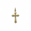 Croce in Oro Giallo 18kt gotica lavorata