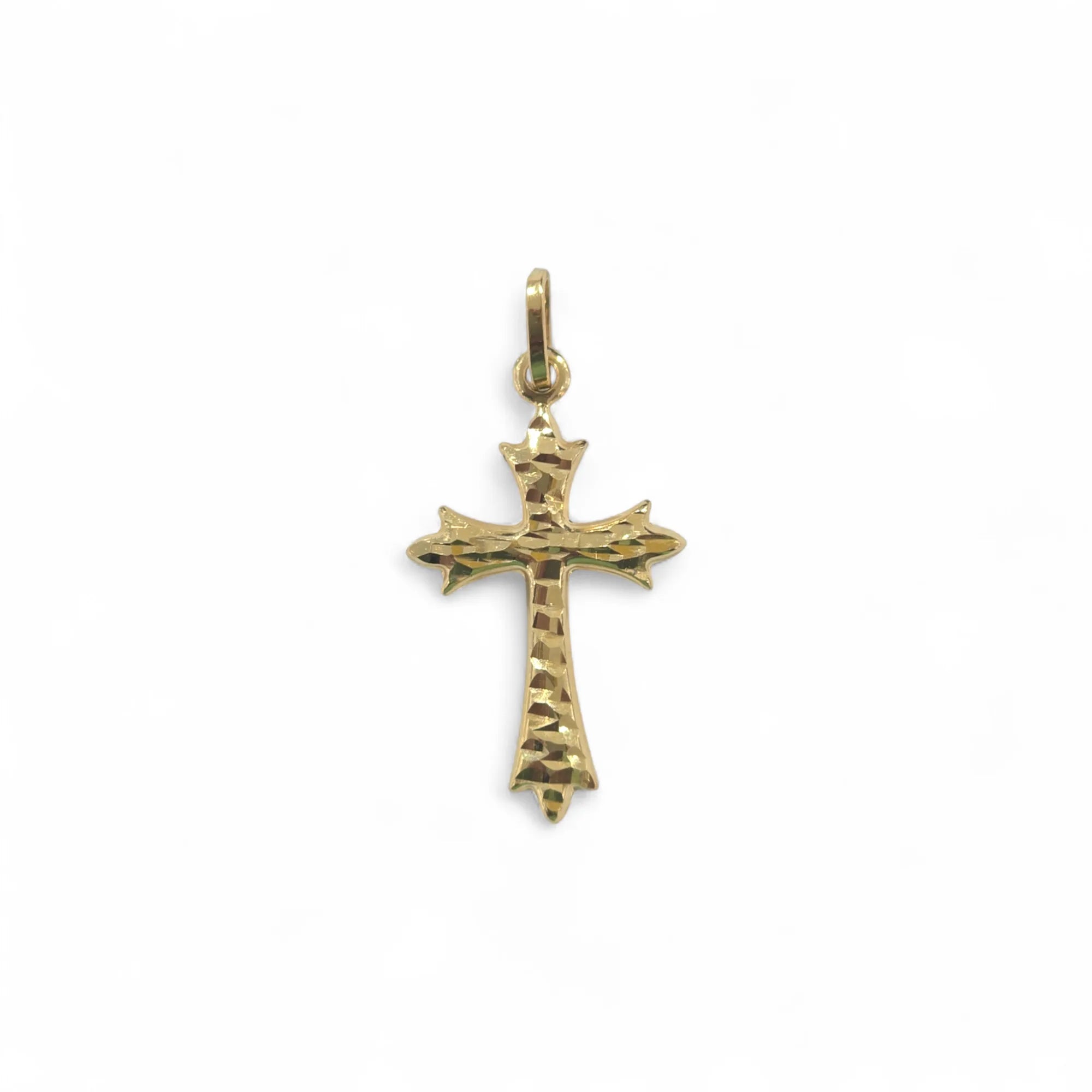 Croce in Oro Giallo 18kt gotica lavorata