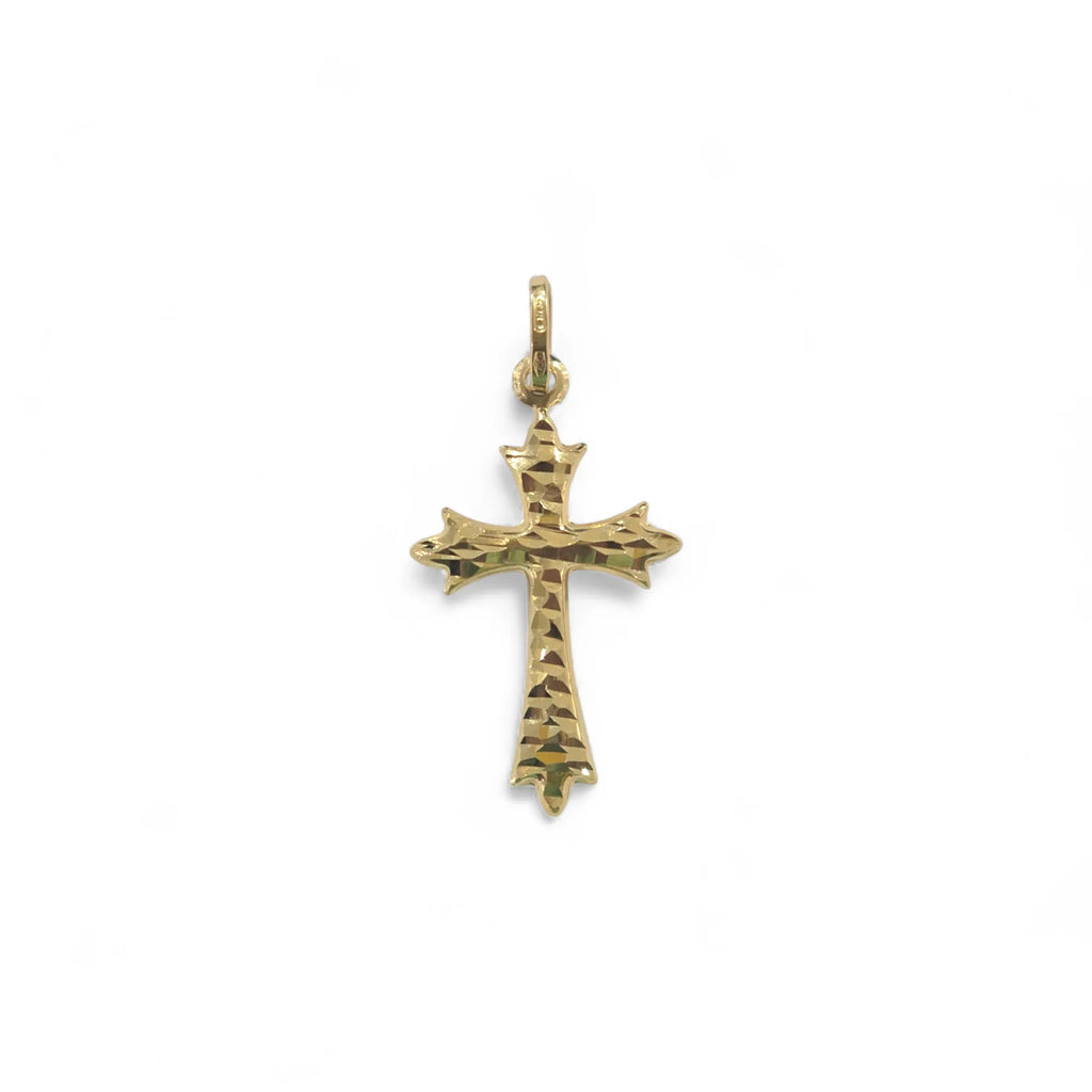Croce in Oro Giallo 18kt gotica lavorata