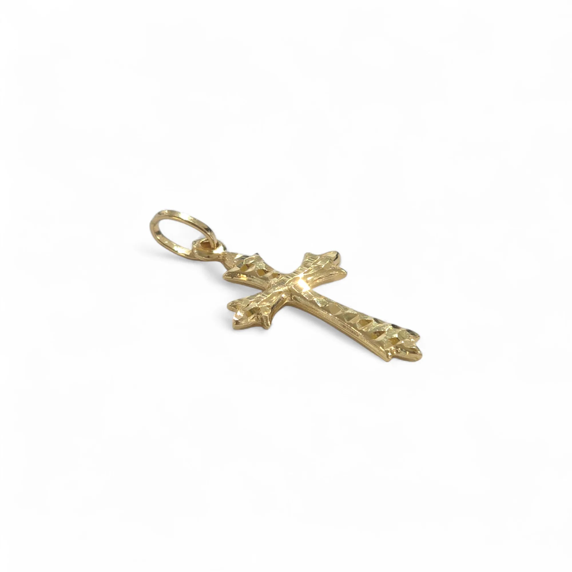 Croce in Oro Giallo 18kt gotica lavorata