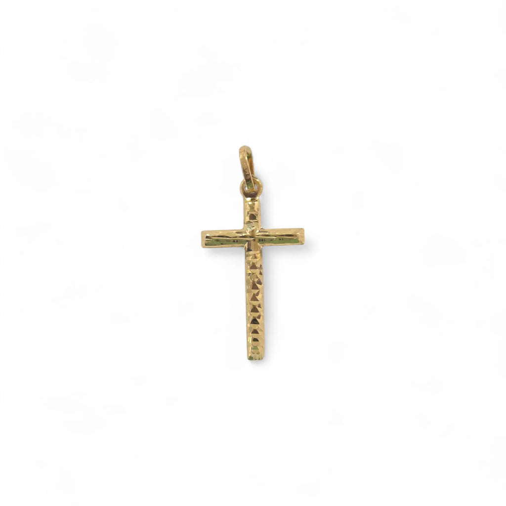 Kreuz aus 18 Karat Gelbgold, gearbeitet
