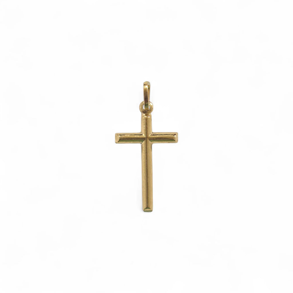 Kreuz aus 18 Karat Gelbgold, gearbeitet