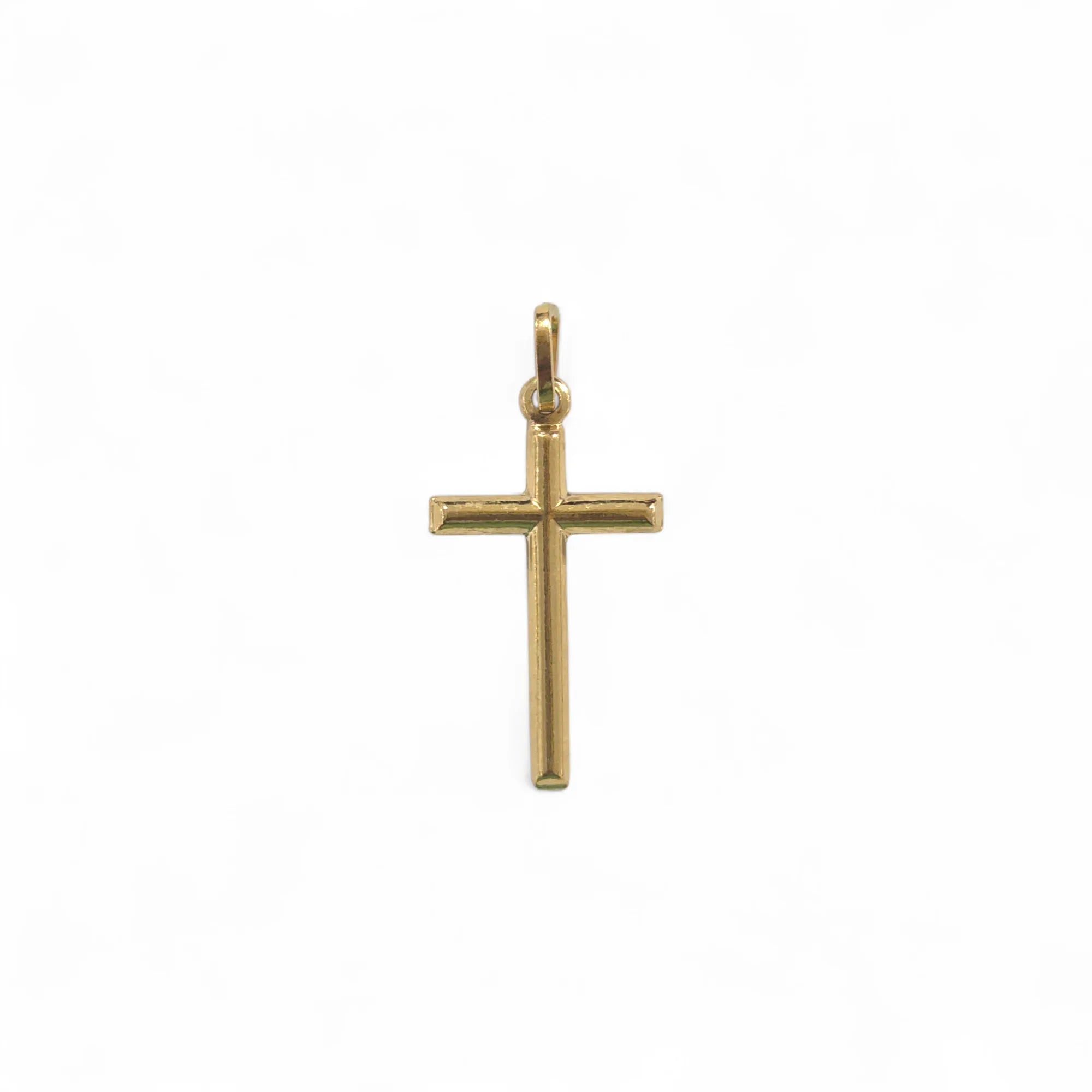 Kreuz aus 18 Karat Gelbgold, gearbeitet