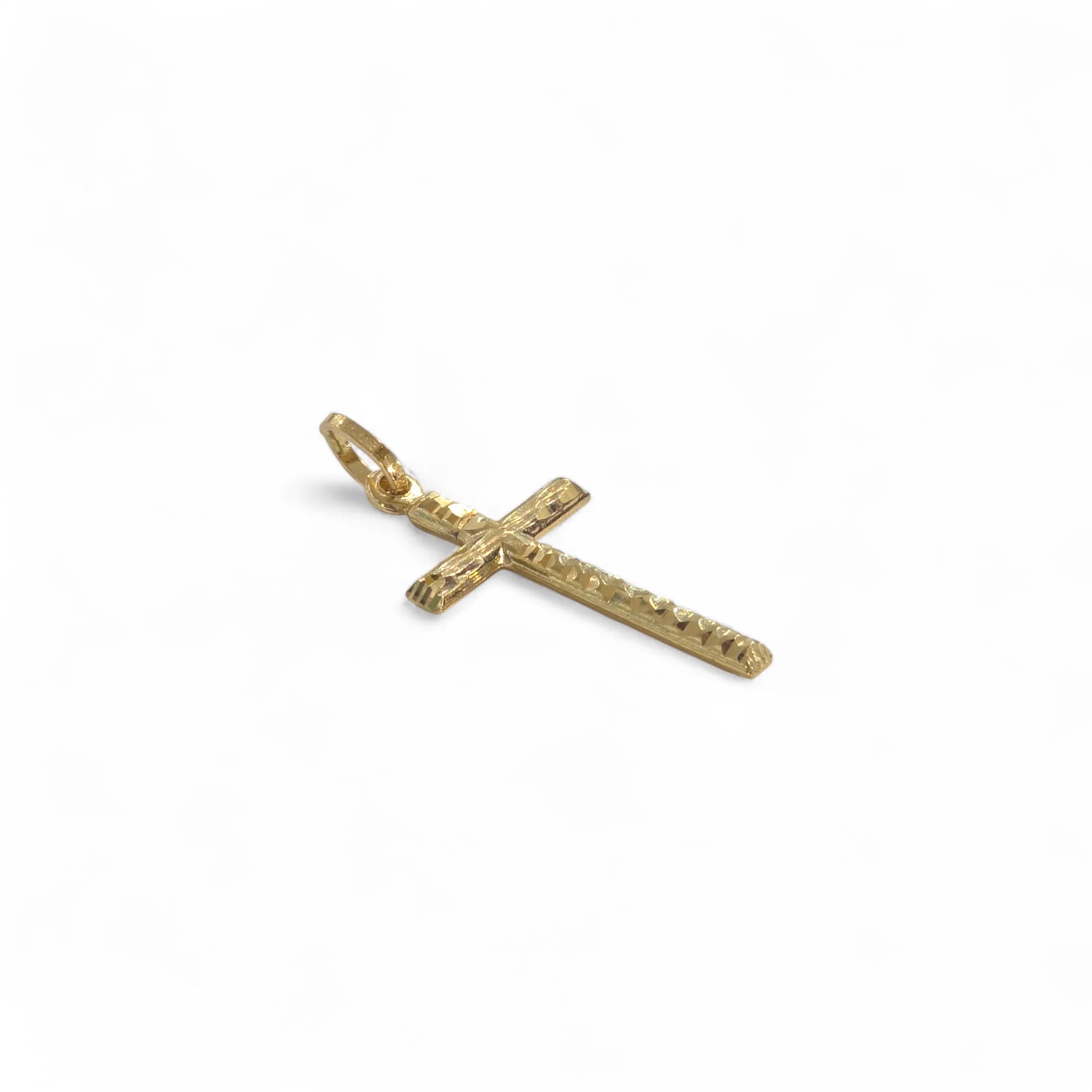 Kreuz aus 18 Karat Gelbgold, gearbeitet