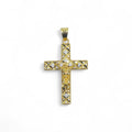 Croce in oro 18 carati stile moderno con cristo