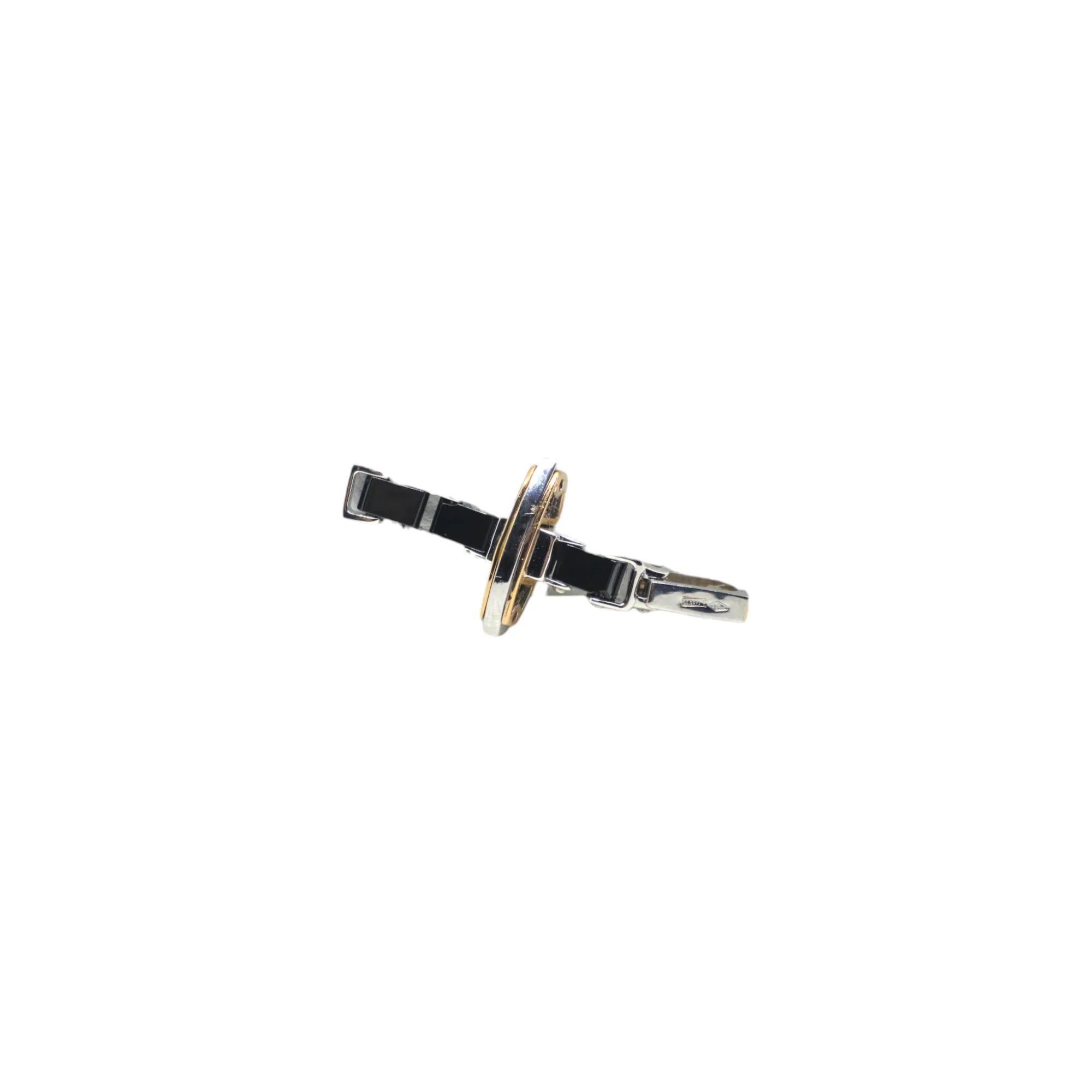 Croce in oro bianco 18 kt ceramica nera e diamanti