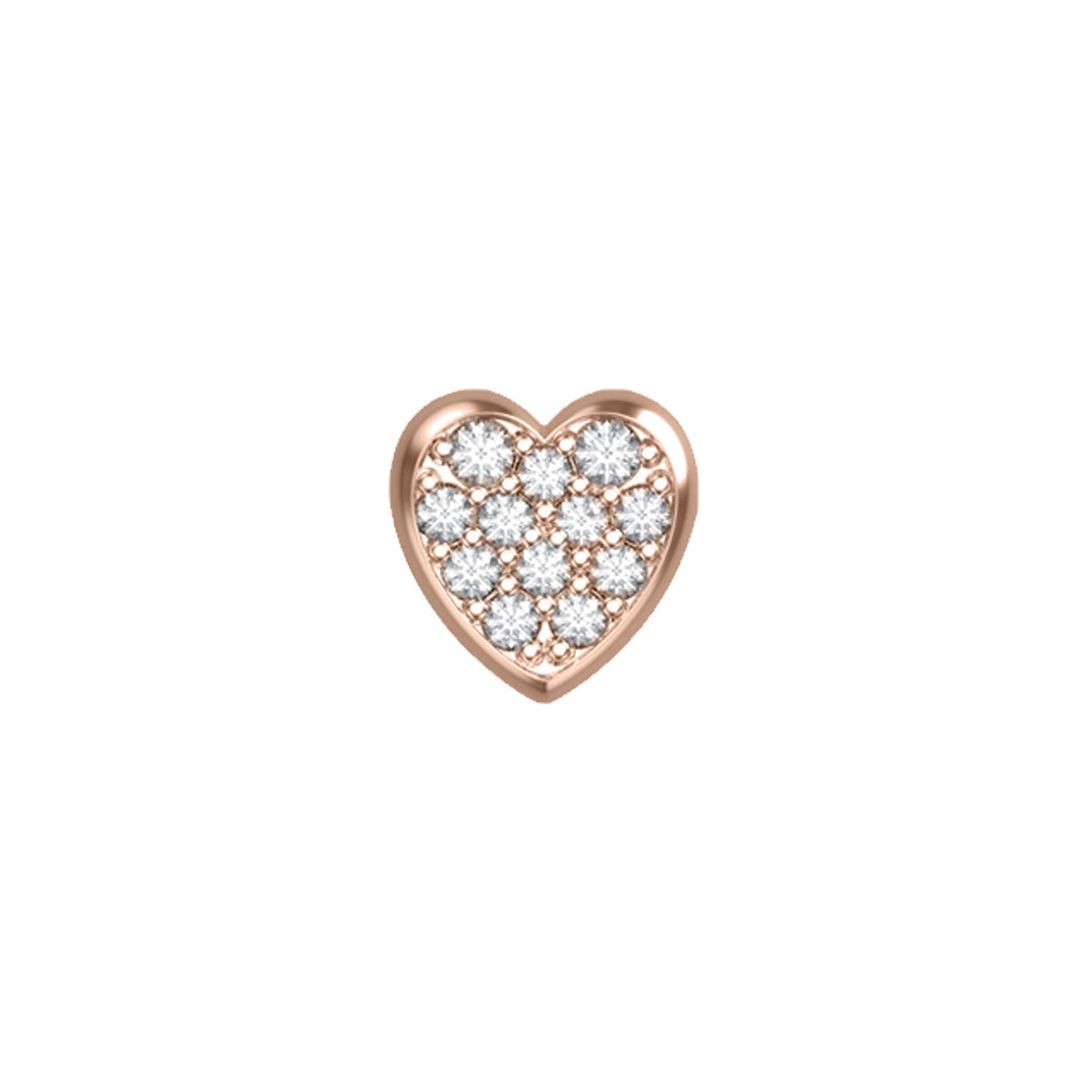 Cuore Bombato in oro rosa e diamanti Donnaoro Elements DCHF7397.003