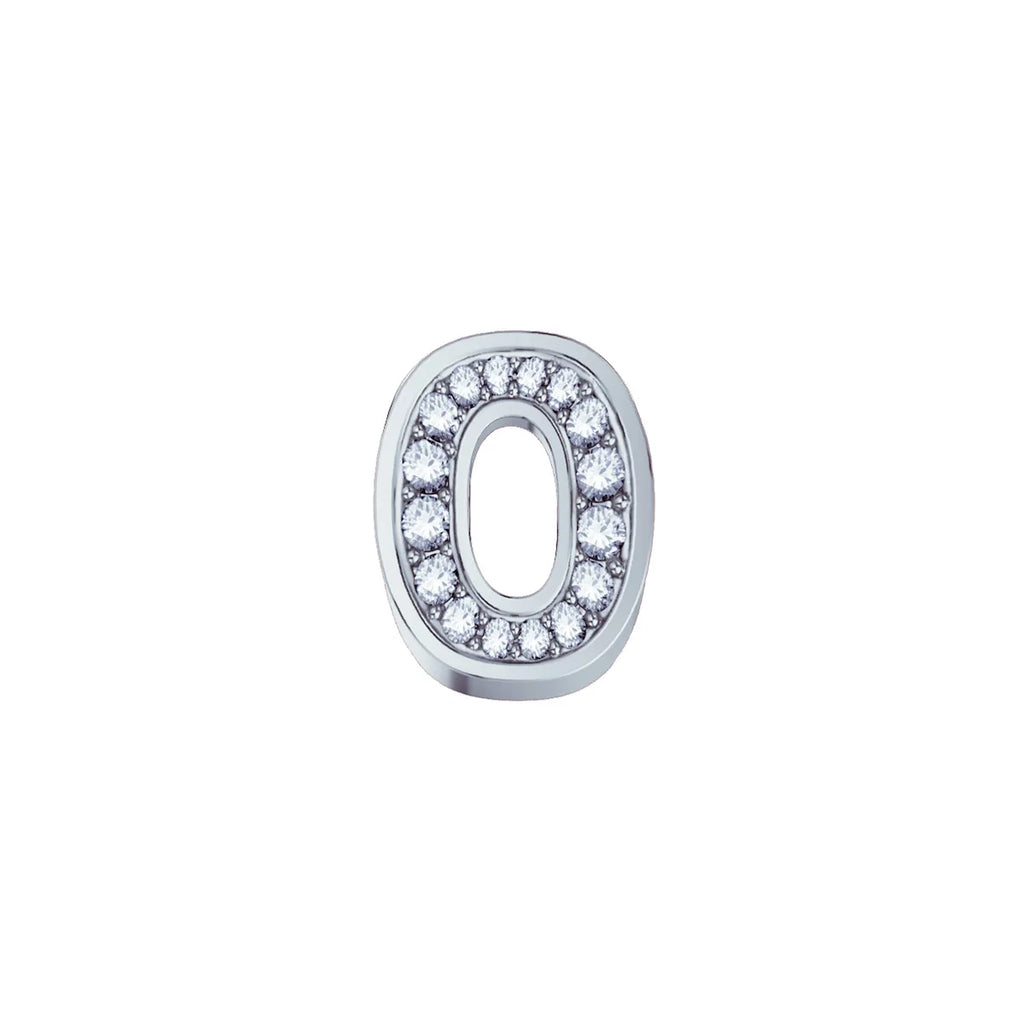 Charm Elements Nummer 0 in Weißgold und Diamanten DCHF9144N0.002