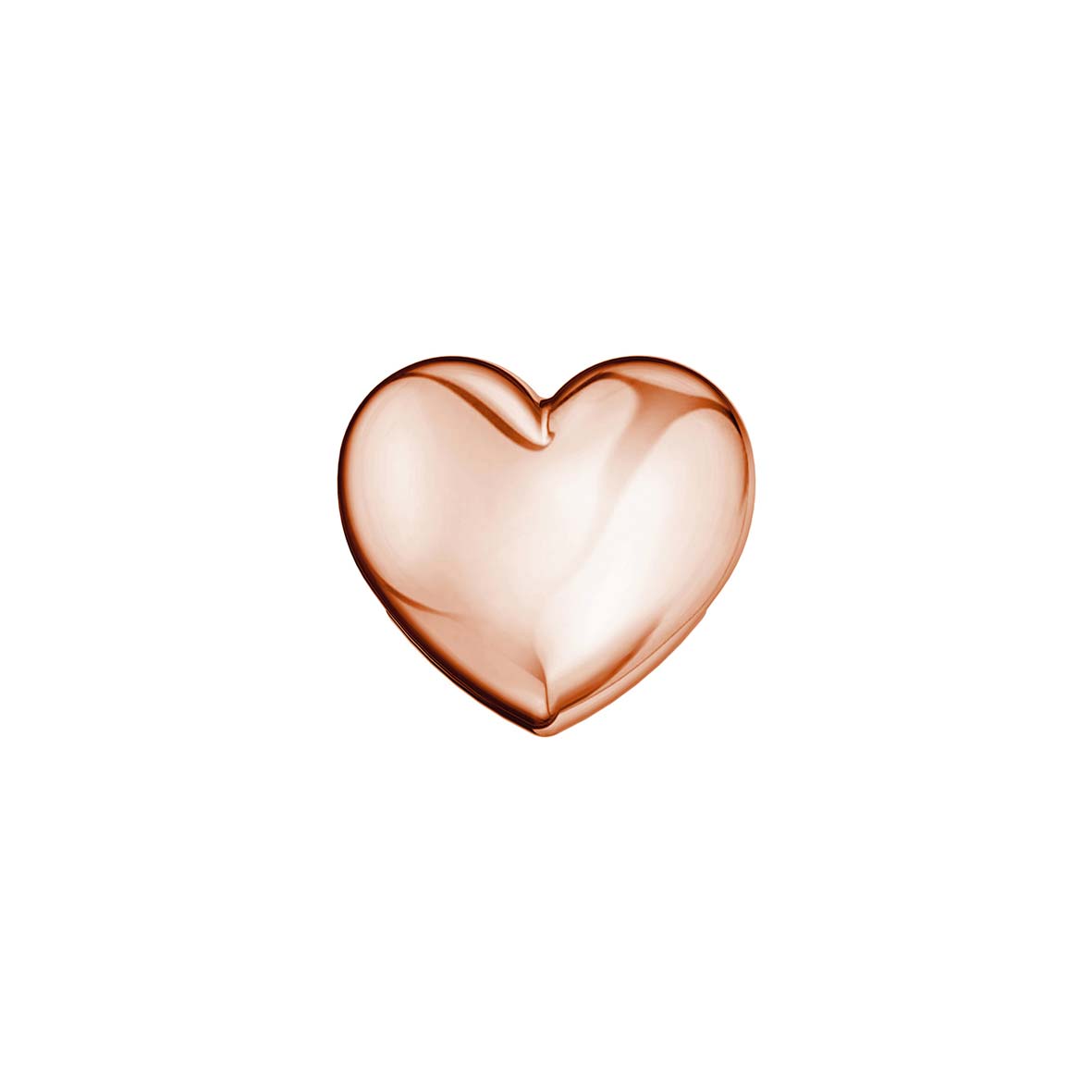 Charm donna Donnaoro cuore semplice in oro rosa bombato dchf9866
