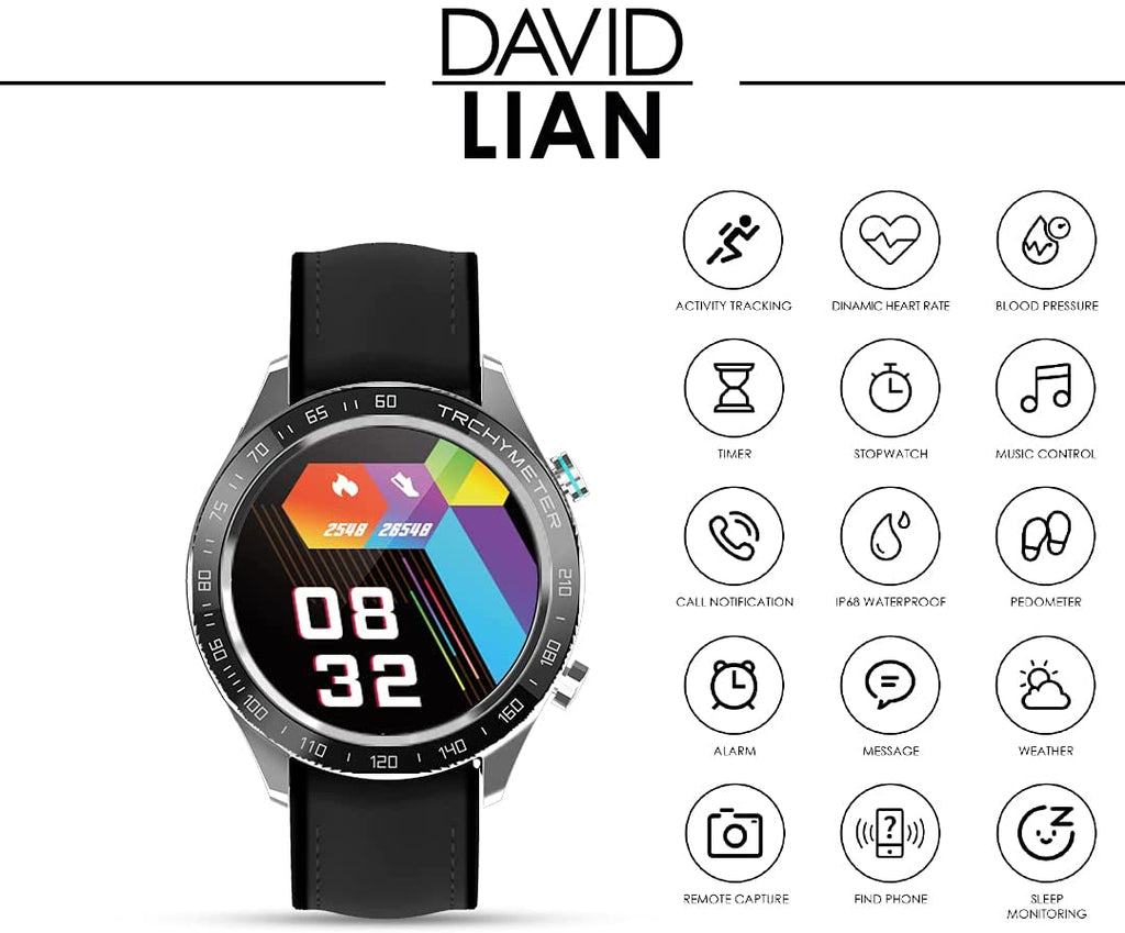 David Lian - Londra Smartwatch con cinturino in Similpelle DL109