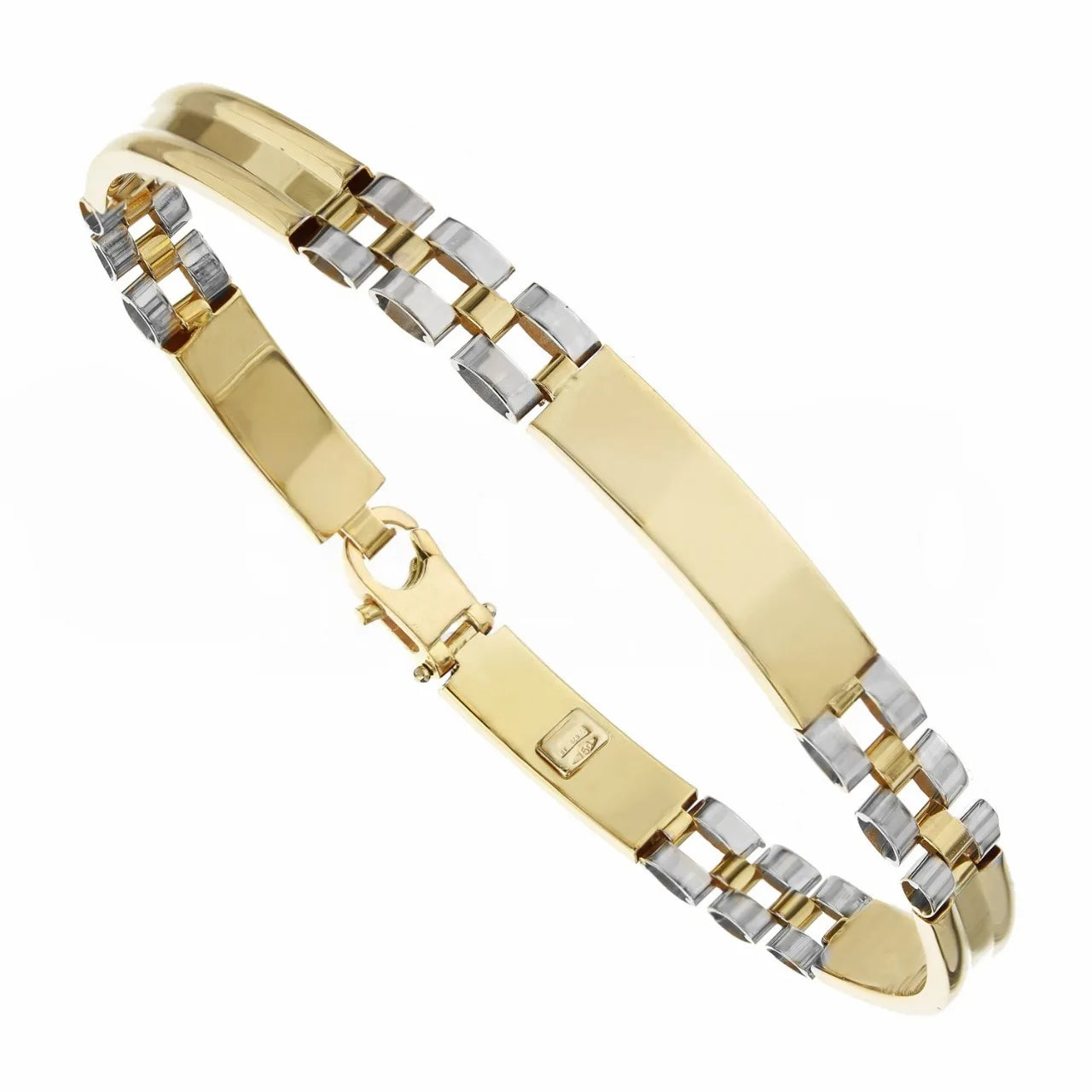 Herrenarmband mit Panzerkette für Herren aus 18 Karat Gold