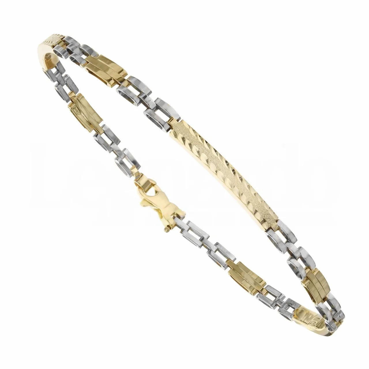 Bracciale uomo classico in oro 18 carati maglia panter