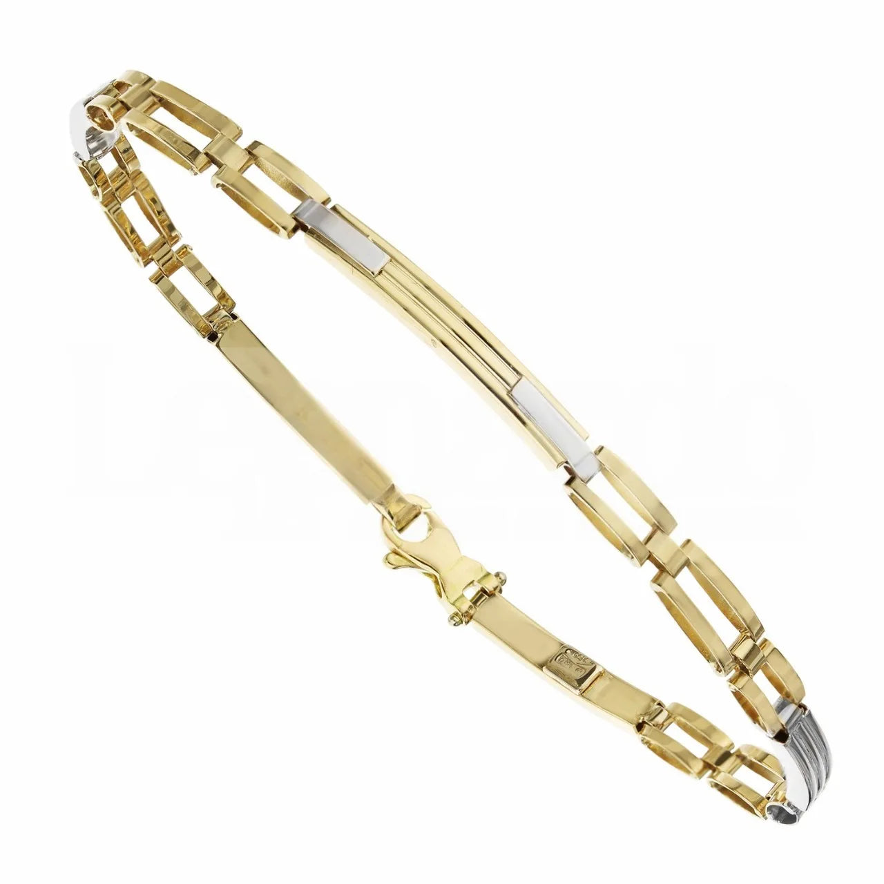 Herren-Kastenschmuckarmband aus 18 Karat Gold, Panther-Gliederung