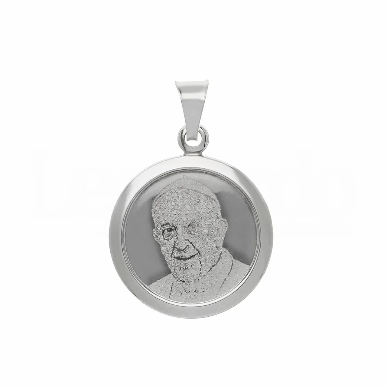 Pendente sacro con Papa Francesco in oro 18 carati