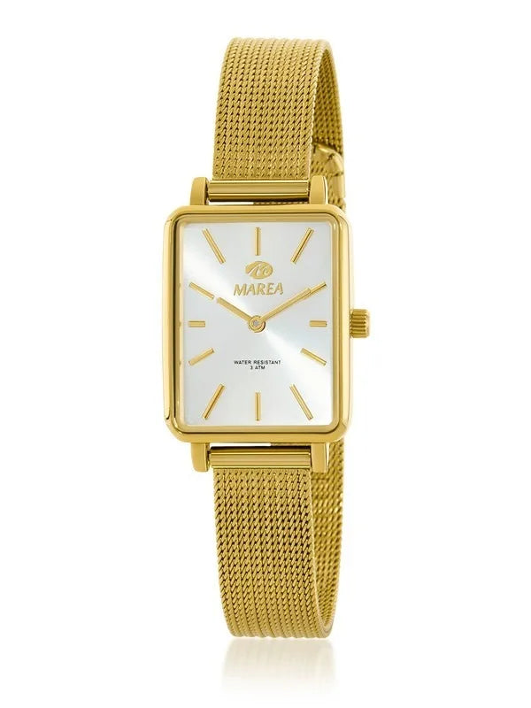 Donna Orologio Marea dorato quadrante rettangolo b41378/4