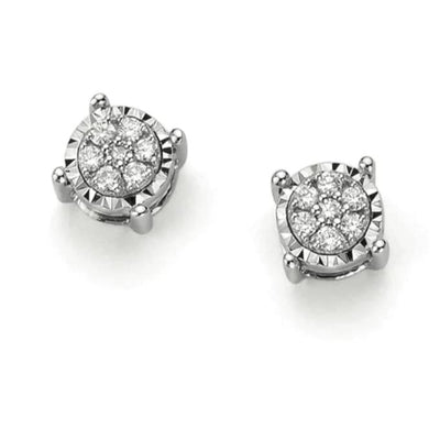 Donnaoro Ohrringe Damen Solitaire aus Weißgold und Diamanten DHOF8502.008