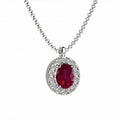 Collana Girogola in Oro 18KT Bianco con Rubino - Nardelli Elli’s EL0344R