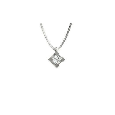 Collana punto luce in Oro 18KT Bianco con Diamante - Nardelli Elli’s EL026309