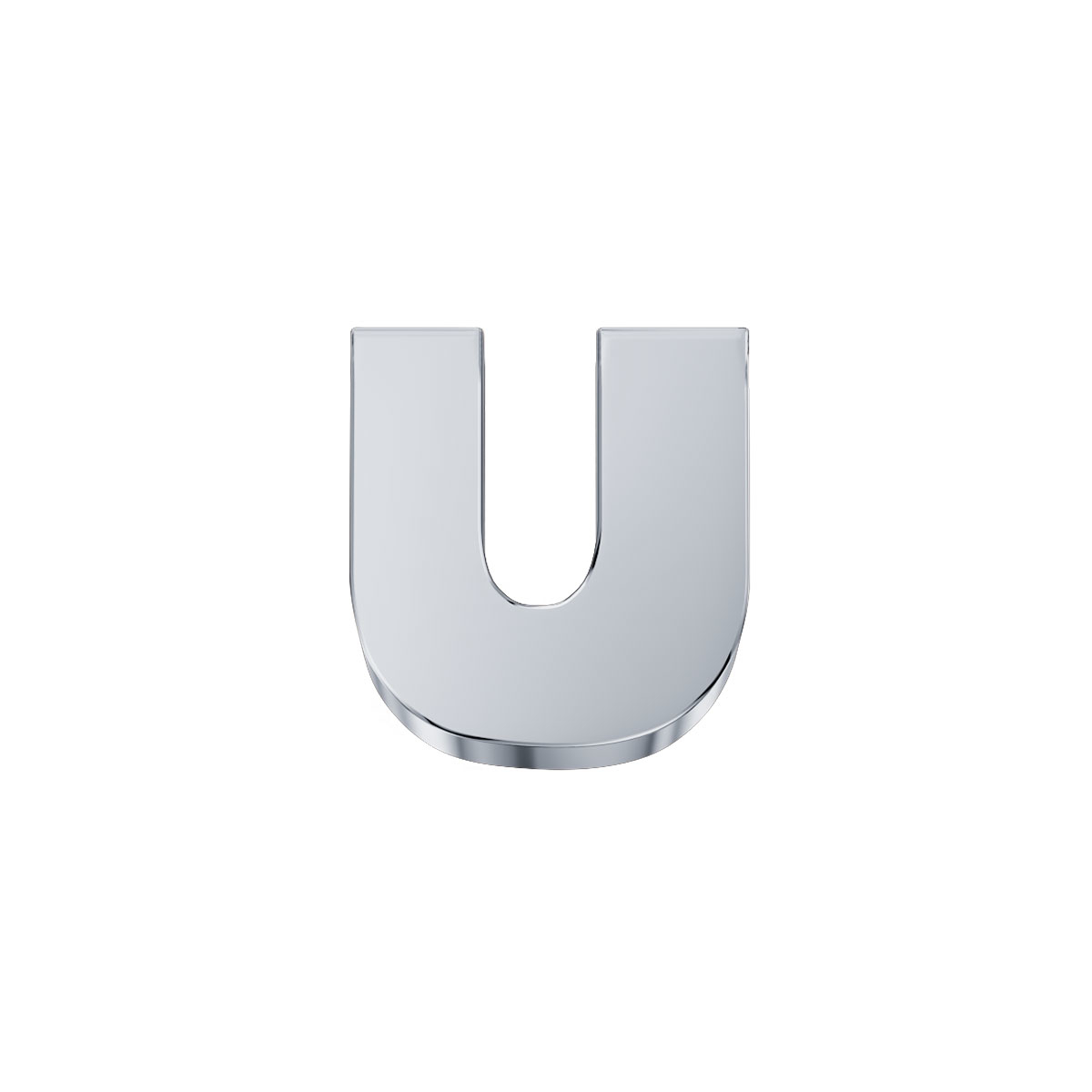 Elemento lettera U in oro bianco Elements (DonnaOro) – DCHFU3320
