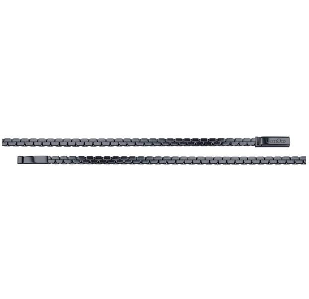 Elements Donnaoro bracciale uomo In argento brunito 22cm
