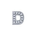 Elements charm unisex lettera D oro bianco e diamanti DCHF3319d.002
