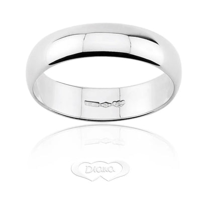 Alliance de Mantoue en or blanc 18 carats (FM5 OB)