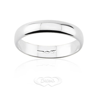 Alliance classique de 3 grammes, bande large en or blanc