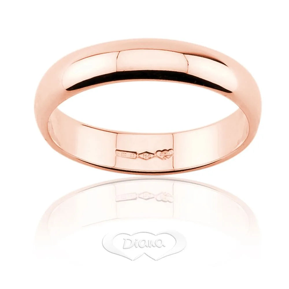Fede classica da 5 grammi fascia larga in oro rosa (F5L)