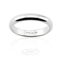Fede classica da 5 grammi fascia stretta in oro bianco (F5N)