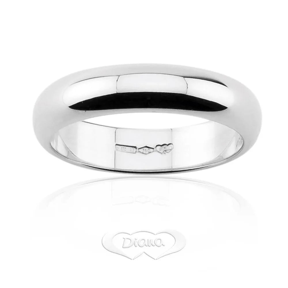 Fede classica da 7 grammi fascia in oro bianco (F7N)