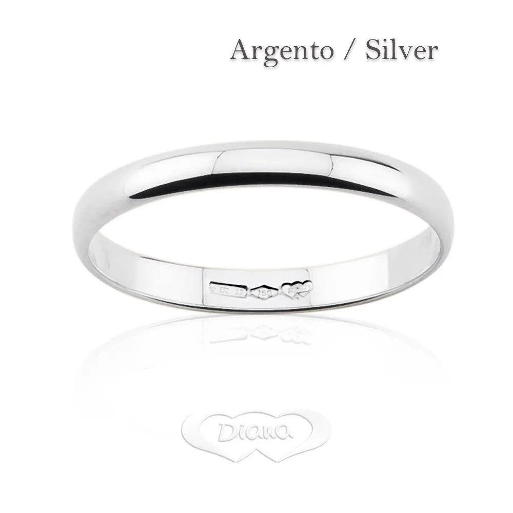 Fedina classica in Argento 925 liscia unisex
