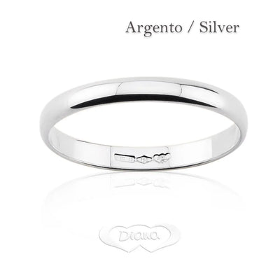 Bague classique en argent 925 lisse unisexe