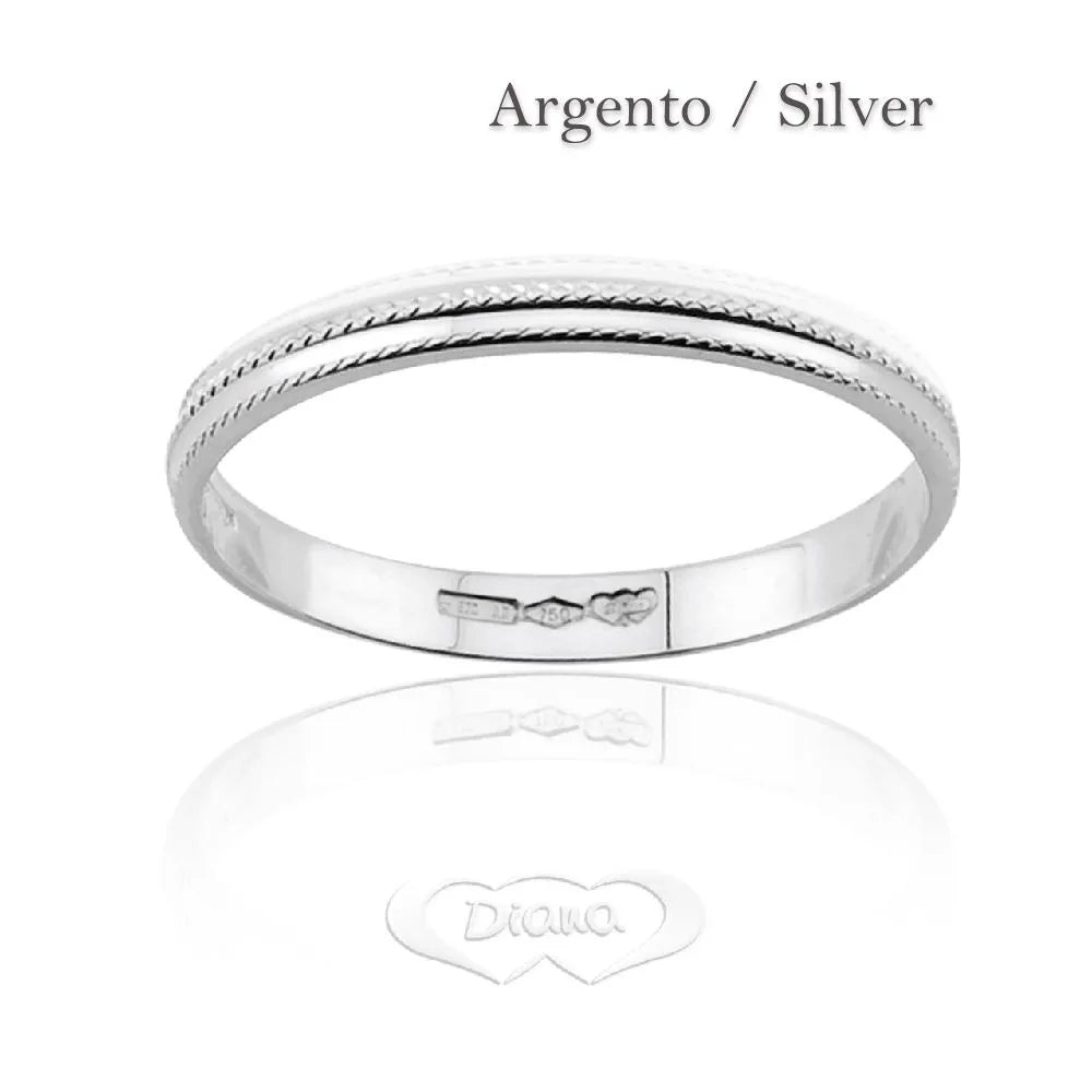 Fedina in argento 925 Unisex lucida e puntinata FD189L2 B